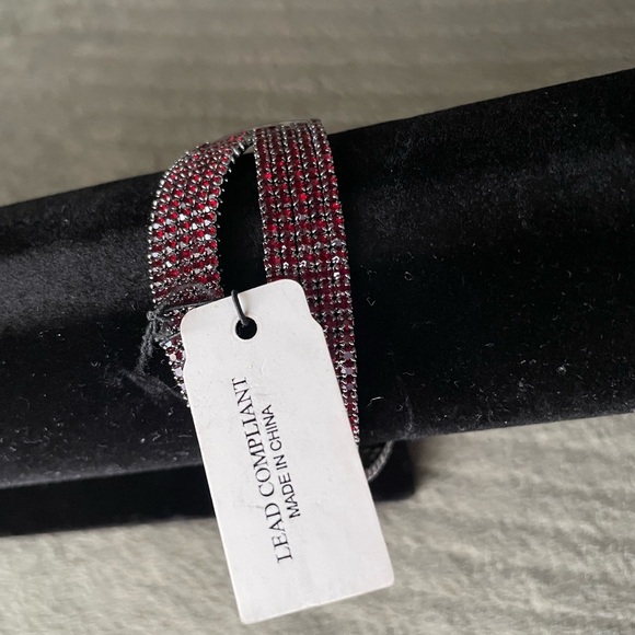 Women’s bracelet ,Natasha Couture Red Sparkling Bracelet - Picture 3 of 13